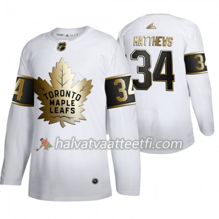 Miesten NHL Toronto Maple Leafs Pelipaita Auston Matthews 34 Adidas 2019-20 Golden Edition Valkoinen Authentic
